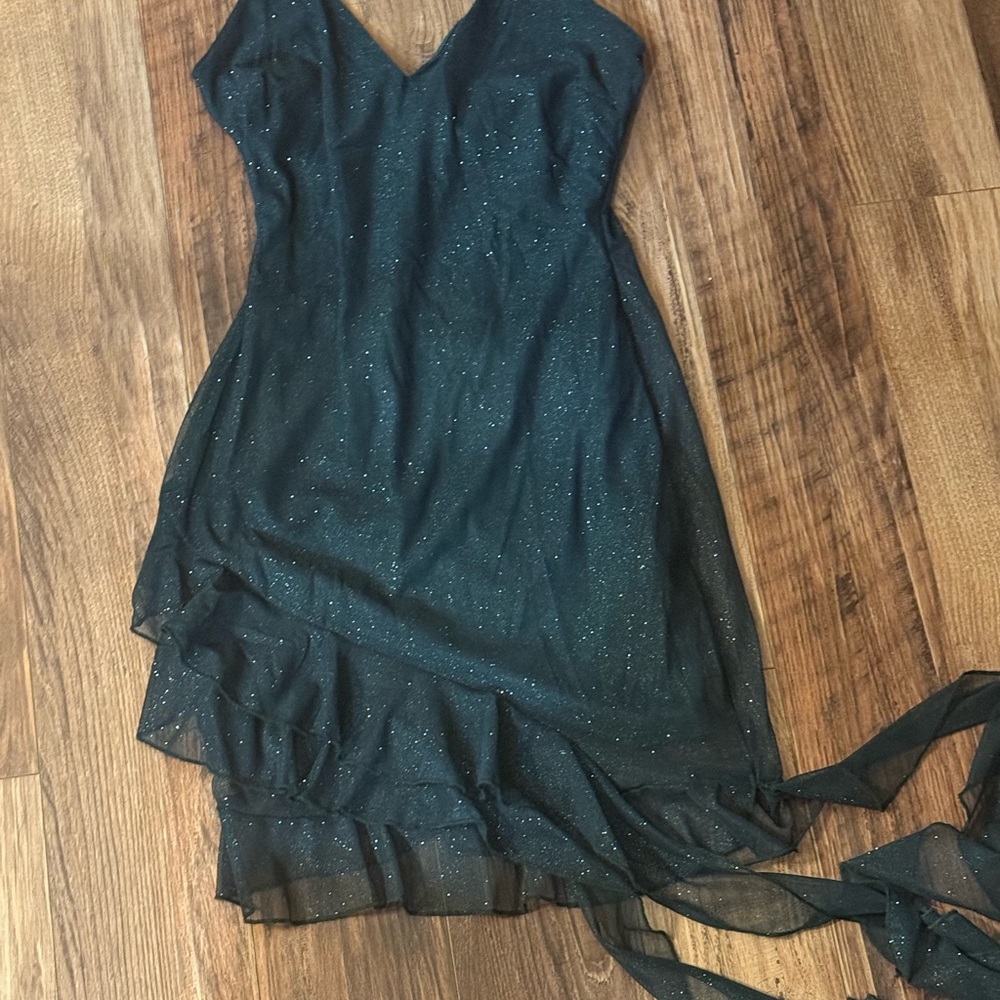 Elegant Black Glitter Dress